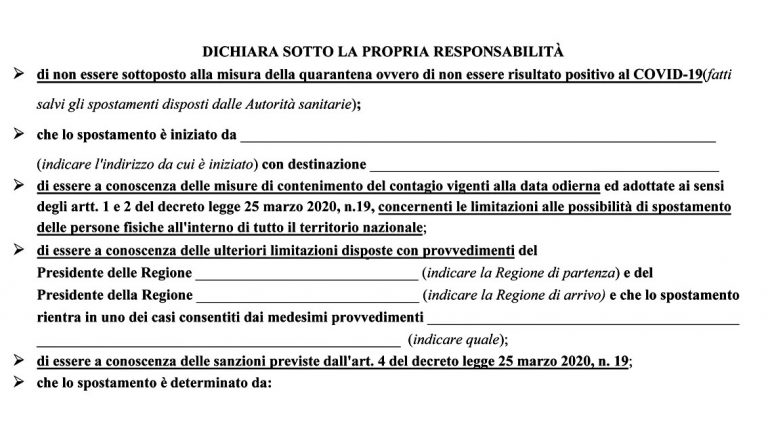 Autocertificazioni: “dateci il permesso al ricongiungimento affettivo”