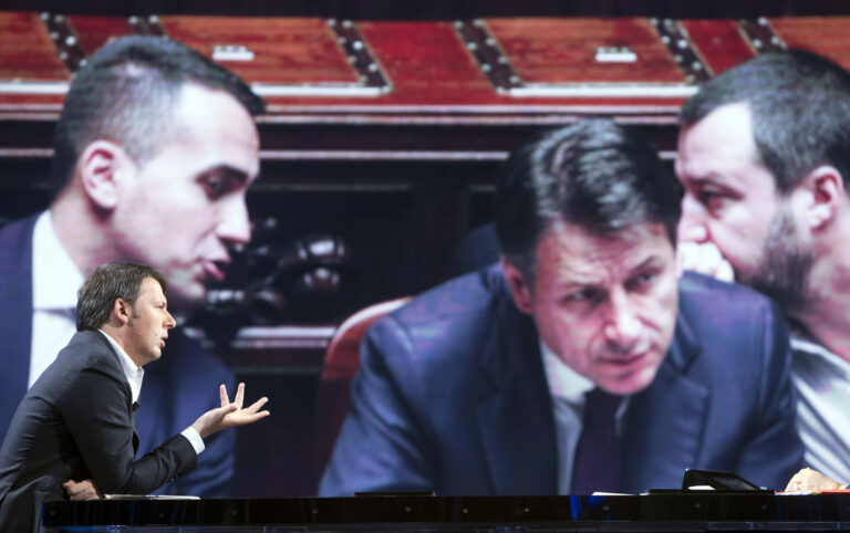 Conte Renzi, Salvini, Di Maio