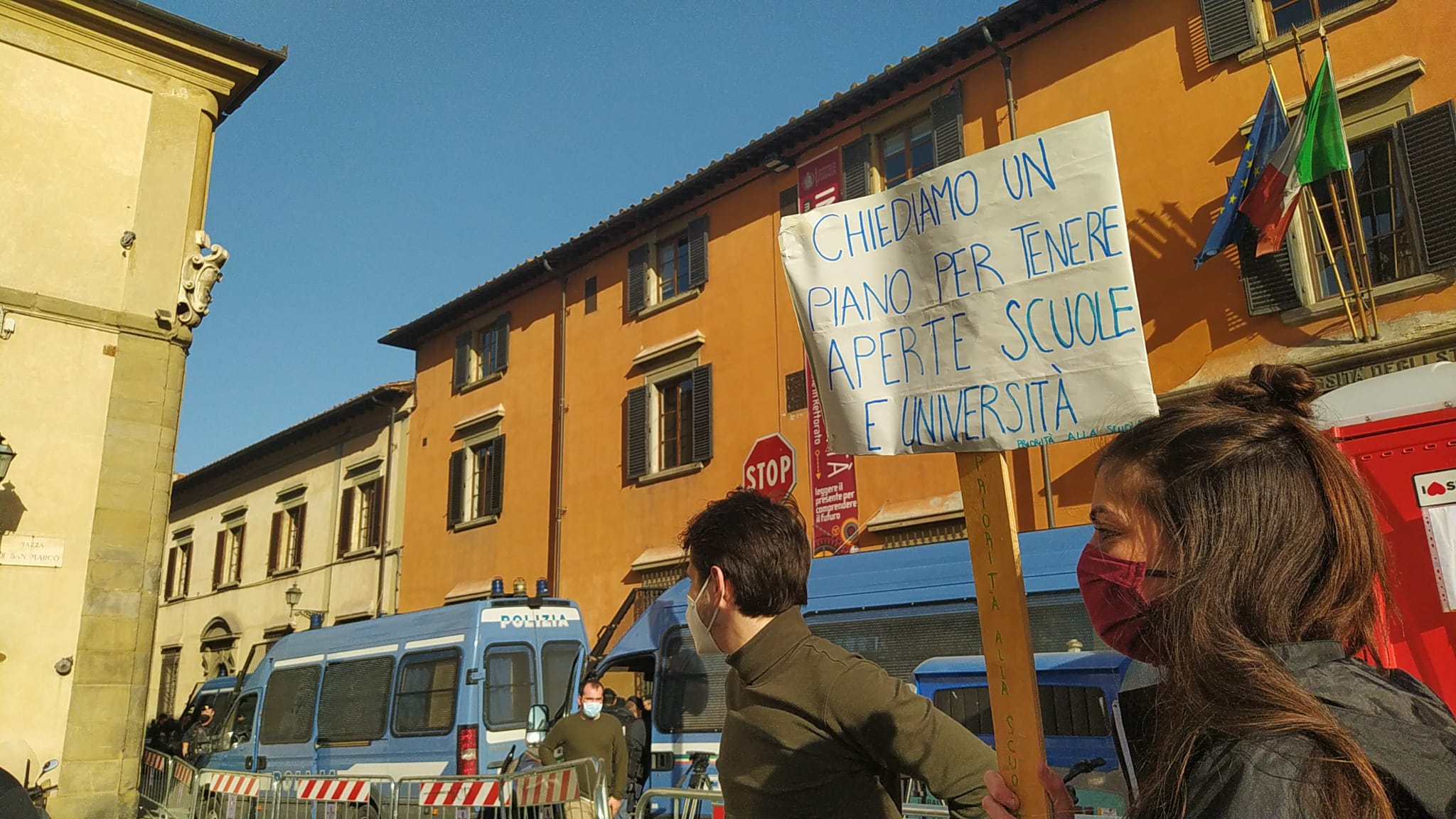 Protesta collettivo studentesco Conte