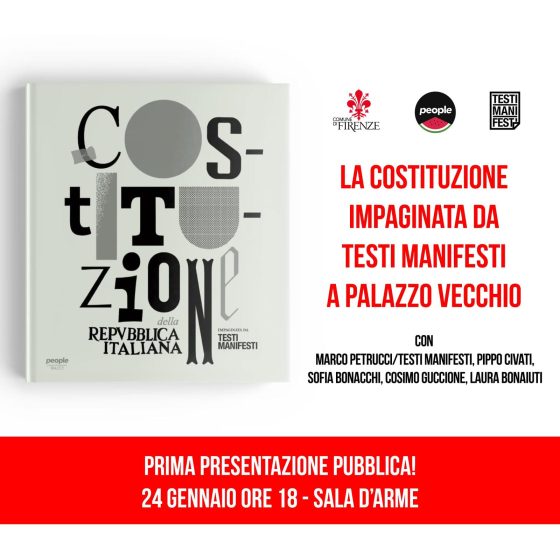 La Costituzione  impaginata da Testi Manifesti