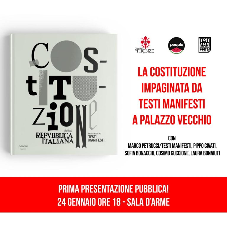 La Costituzione  impaginata da Testi Manifesti